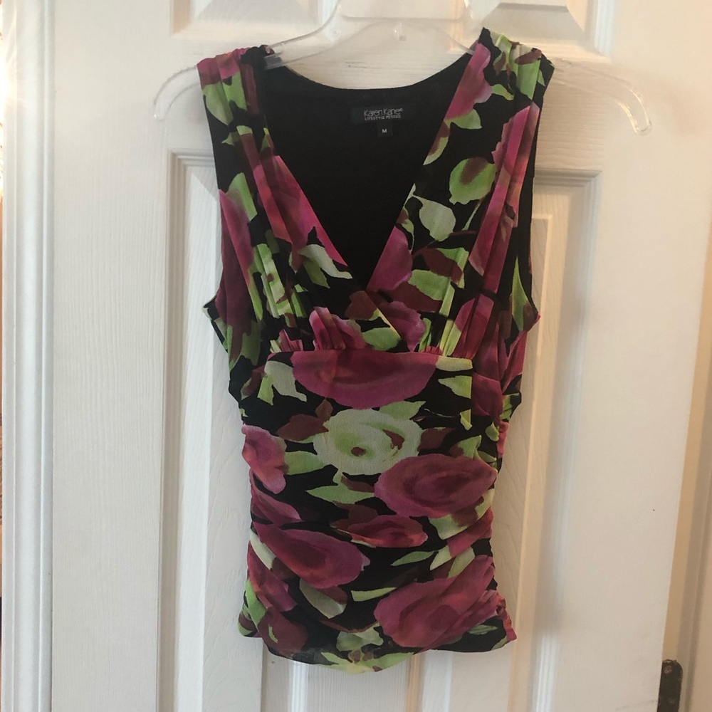 Karen Kane sleeveless career blouse
